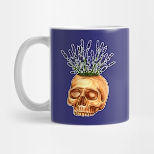 Lavender Skull Vase Mug